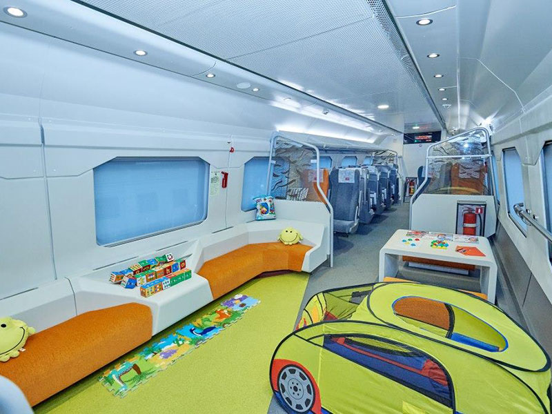 Детские игровые комнаты в поездах