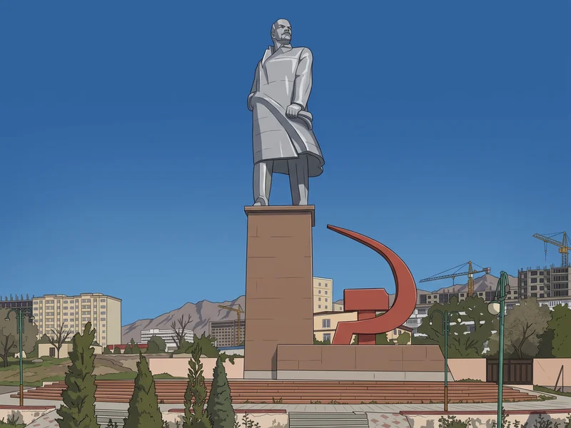 Памятник Ленину в Худжанде