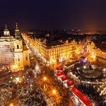 Town square at night, Czech Republic, Prague, Old Town Square