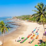 Vagator,Or,Ozran,Beach,Aerial,Panoramic,View,In,North,Goa,