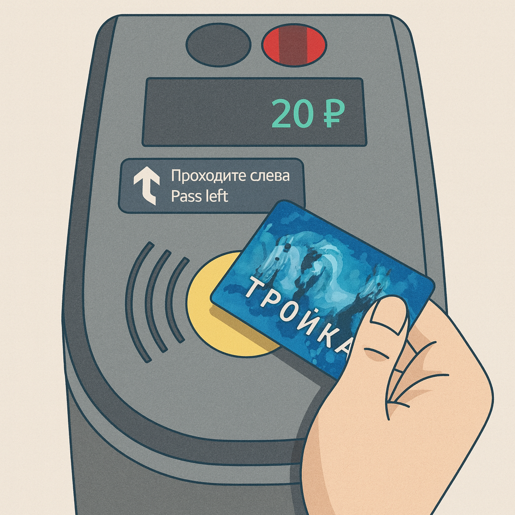 Как прикладывать карту на турникетах метро, МЦК, МЦД и в наземном транспорте