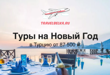 Туры в Турцию на Новый год от 87500 в отели 4* и 5* все включено