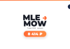 Promotional banner for MLE MOW live event on May 7, 2026, with the price 8 414 ₽ shown on an orange rounded button.