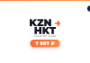 Banner for a live event 'KZN HKT' with an orange right arrow, date 30 May 2026, direct broadcast, and a rounded orange ticket showing price 7 997 ₽; OW logo is in the top-right corner.