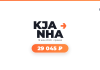Brand promotion image with Cyrillic logo 'KJA NHA' and orange arrow, date '18 июн 2026', and a rounded orange pill showing '29 045 ₽'; RT badge in top-right.