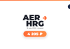 AER HRG event logo with orange arrow, date June 19, 2026, price ₽4,205 in an orange rounded badge on white background