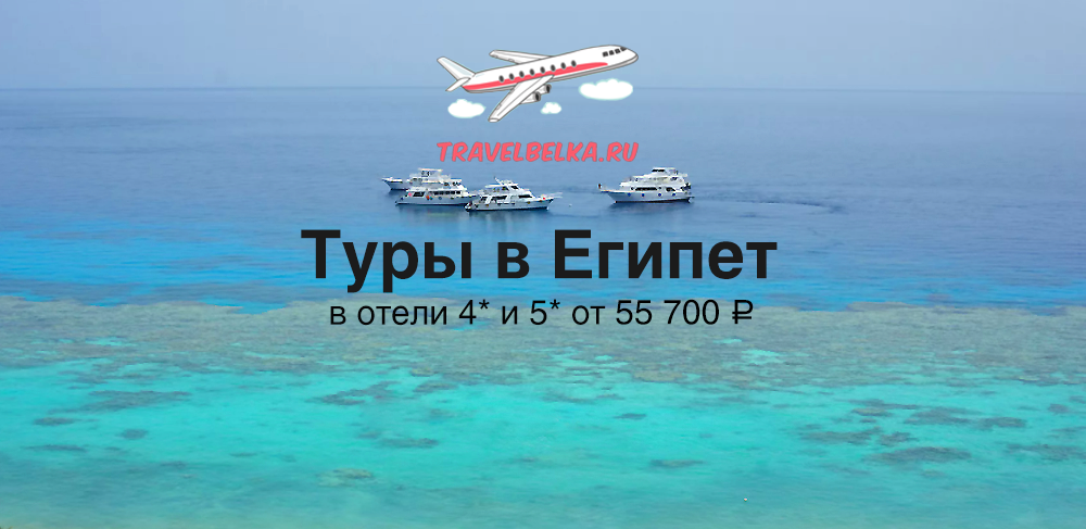 Туры в Египет в отели 4* и 5* от 55700 все включено